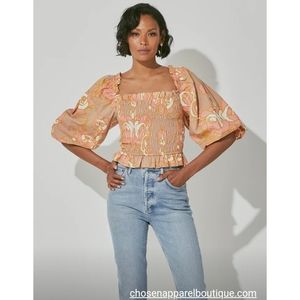 Cleobella crop top size small